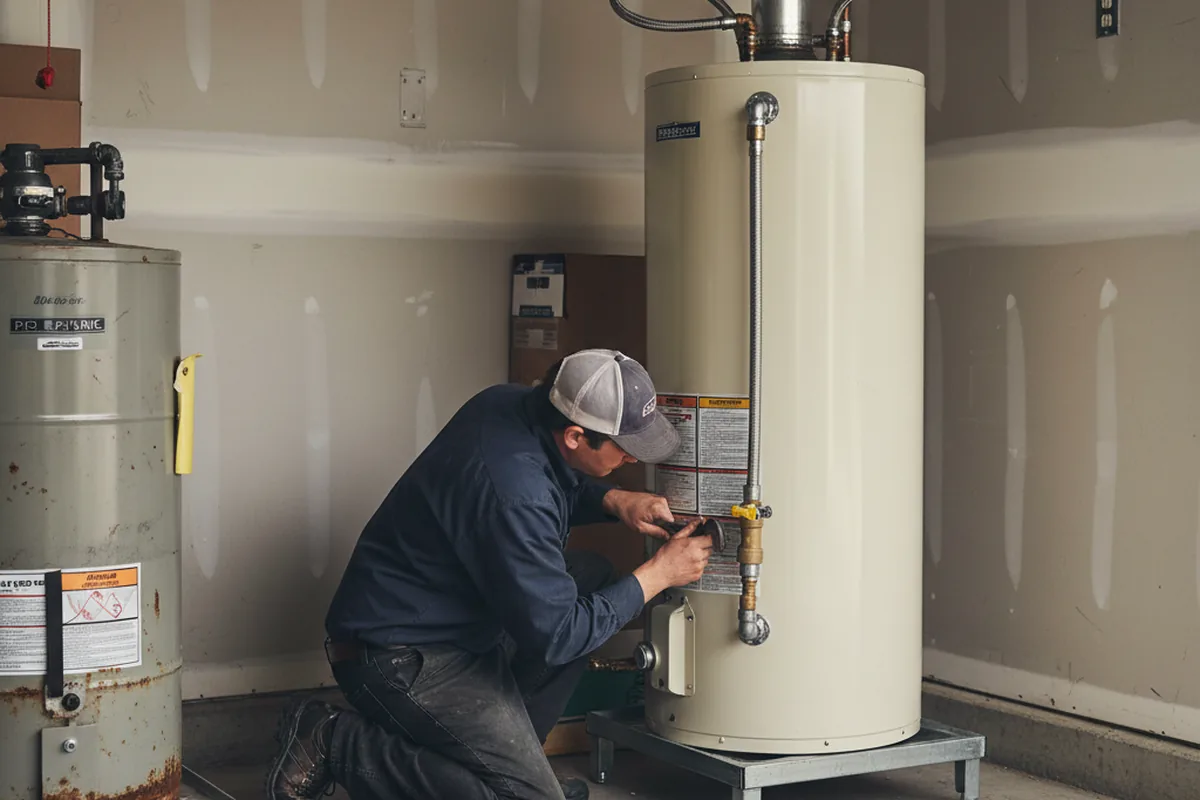 Water heater and shutoff valve replacement in Elmwood Park
